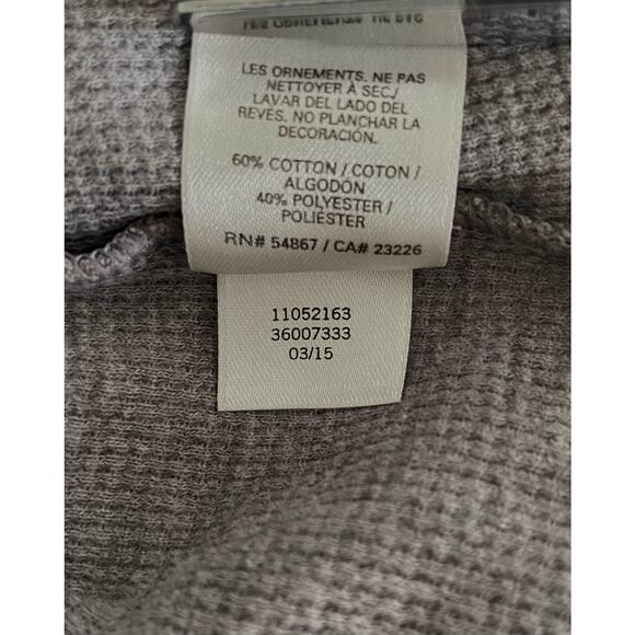 Victoria's Secret Pink Gray Sleep Shirt Waffle Style Long Sleeve Dog Logo SM - Picture 5 of 6